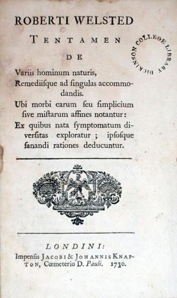 Tentamen De Variis hominum naturis, Remediisque ad singulas accommodandis