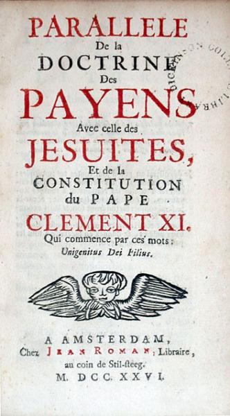 Parallele De la Doctrine Des Payens Avec celle des Jesuites...