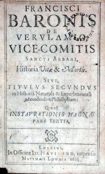 Historia Vitae & Mortis. Sive, Titvlvs Secundvs in Historiâ Naturali...