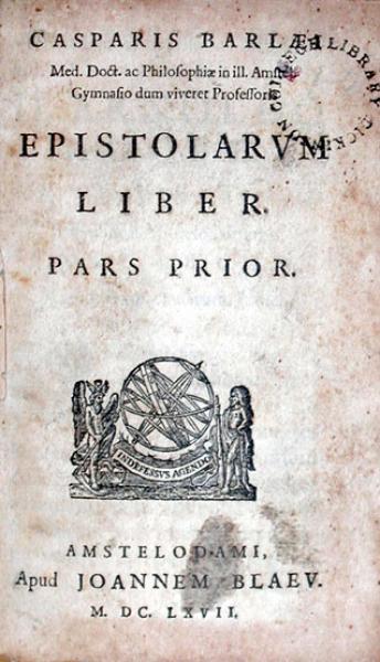 Epistolarvm Liber. Pars Prior (-Altera)