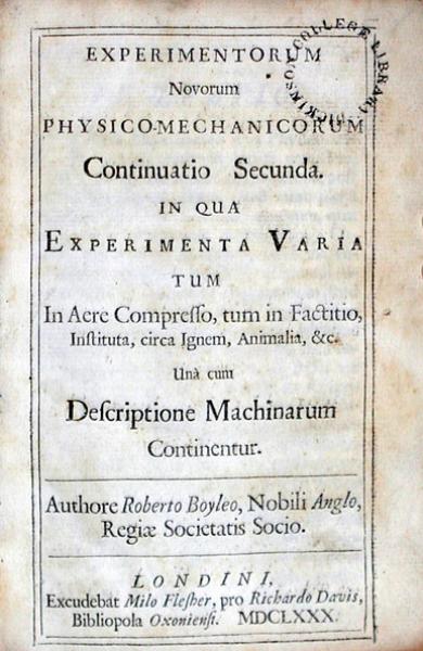 Experimentorum Novorum Physico-Mechanicorum Continuatio Secunda