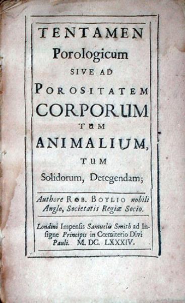 Tentamen Porologicum sive ad Porositatem Corporum Tum Animalium...