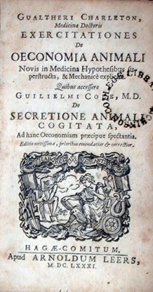 Exercitationes De Oeconomia Animali Novis in Medicina Hypothesibus...