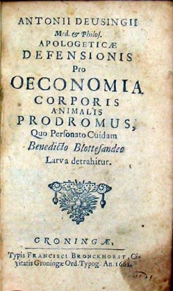 Apologeticae Defensionis Pro Oeconomia Corporis Animalis Prodromus...
