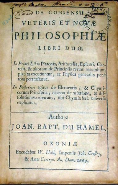 De Consensu Veteris Et Novae Philosophiae