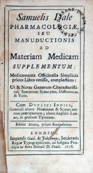 Pharmacologiae, Seu Manuductionis Ad Materiam Medicam Supplementum: .Editio Altera