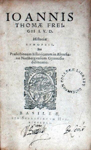 Historiae Synopsis. Seu Praelectionum historicarum in Altorfiano...