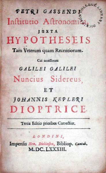 Institutio Astronomica, Juxta Hypotheseis Tam Veterum quam Recentiorum...