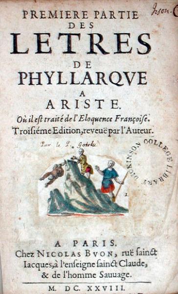 Premiere Partie Des Letres De Phyllarqve A Ariste...
