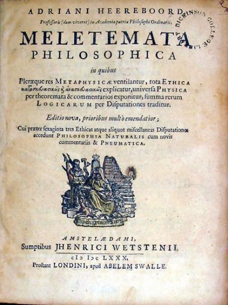 Meletemata Philosophica in quibus Pleraeque res Metaphysicae ventilantur...