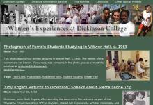 Women's Experiences at Dickinson College home page