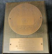 Fred Petty PMEA Plaque, 1977