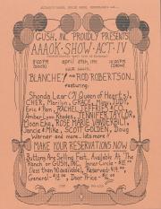  Altland's Ranch "Aphrodisiactic April Acts of Kindness [AAOK] Show: Act IV" Poster: Part 1 - April 27, 1991