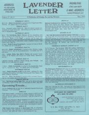 Lavender Letter (Harrisburg, PA) - May 1999