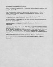 Lily White & Company Recording and Correspondence Secretary Job Description - circa 1994