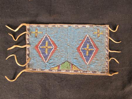 Two beaded arm or leg bands, c. 1890