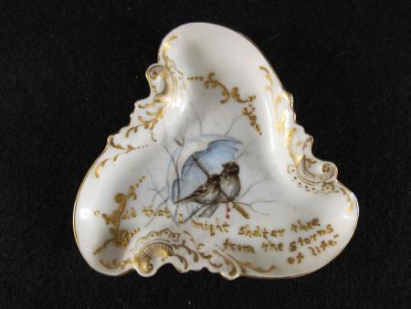 Triangular Dish with Bird, c.1890