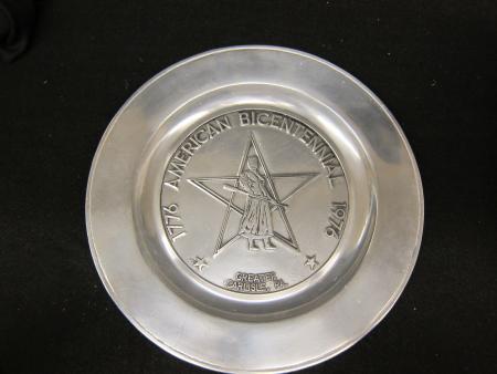 Bicentennial Pewter Plate, 1976