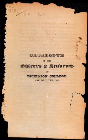 Catalogue of the Officers & Students of Dickinson College, 1827-28