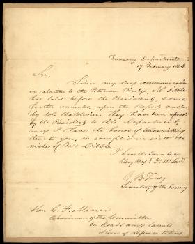 Letter from Roger B. Taney to Charles Mercer