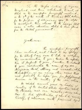 Letter from Richard Rush to the Corbin Family