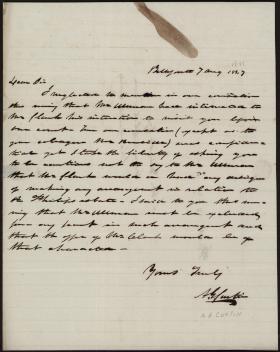 Letter from Andrew Curtin to L. M. Smith