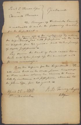 Legal Document, Samuel Thomas v. Edward Thomas