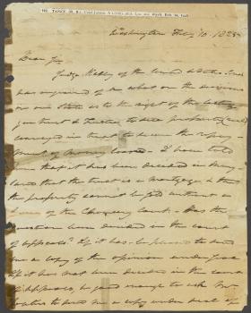 Letter from Roger B. Taney to Unknown Recipient