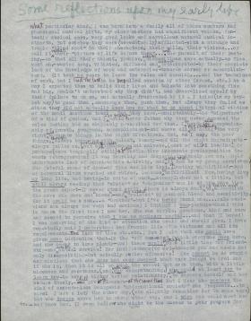 "Some Reflections upon my Early Life" by Allen Tanner