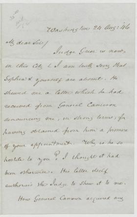 Letter from James Buchanan to George Plitt