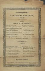 1823 Commencement Program