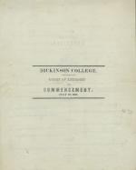 1838 Commencement Program