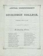 1855 Commencement Program