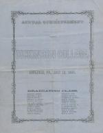 1860 Commencement Program