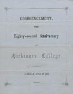 1865 Commencement Program