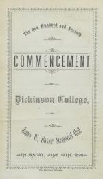 1890 Commencement Program