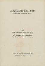 1913 Commencement Program