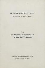 1919 Commencement Program