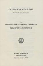 1950 Commencement Program