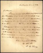 Letter from Roger B. Taney to Unknown Recipient