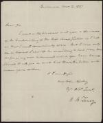 Letter from Roger B. Taney to Unknown Recipient