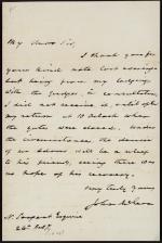 Letter from John McLean to N. Sargent 