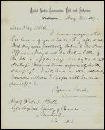 Letter from Spencer Baird to Robert Bell