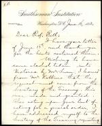 Letter from Spencer Baird to Robert Bell