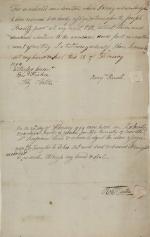 Transfer of "Annexed Deed Poll" from Benjamin Rush to Joseph Priestley, Jr.