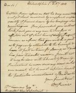 Letter from William Irvine to William Simmons