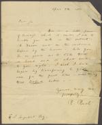 Letter from Richard Rush to E. Sergeant