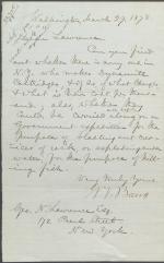 Letter from Spencer Baird to George Lawrence