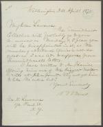 Letter from Spencer Baird to George Lawrence