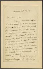 Letter from Roger B. Taney to Joseph Henry